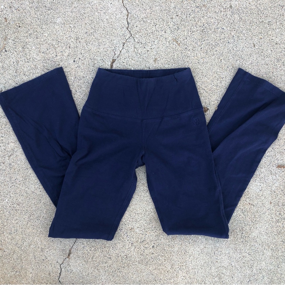 Blue new horn flare yoga pants